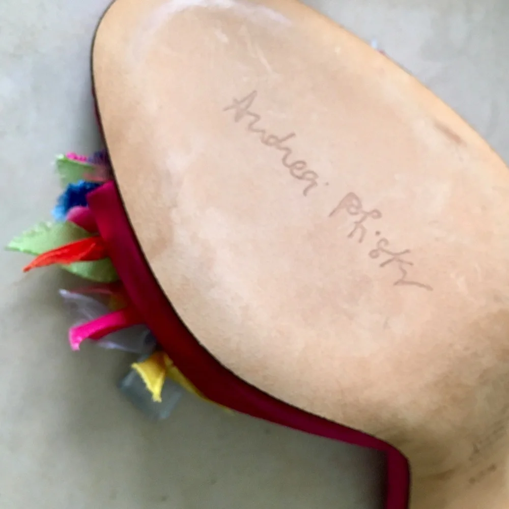 NWOT Vintage Andrea Pfister Couture Women's Mules/Heels - Picture 9 of 10